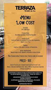 The panda express menu includes a variety of entrees with chinese and sichuan influences. Menus Grupo Terraza Novo Menu Low Cost Terraza Drinks Co Facebook