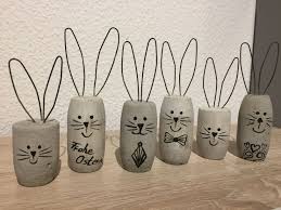 Osterhasen Aus Beton Schones Diy Gefunden Auf Pinterest Osternest Basteln Basteln Ideen Ostern Basteln Fruhling Ostern