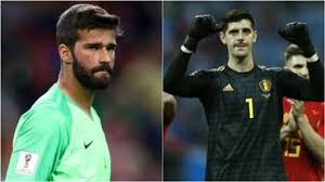 Courtois kam als sohn der belgischen volleyballprofis gitte und thierry courtois zur welt. Thibaut Courtois Alisson Becker Duel De Gros Bras Dans Les Cages