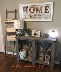 Farmhouse X Console Entry Sofa Table Etsy Living Room Decor Rustic Sofa Table Decor Decor