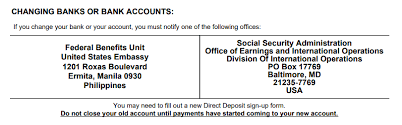 You can set up direct deposit at your bank or credit union, or you can sign up on the ssa's website at www.socialsecurity.gov/deposit or by visiting a social security office. U S Social Security International Direct Deposit Idd Update Page 5 Home Country Forum Thai Visa Forum