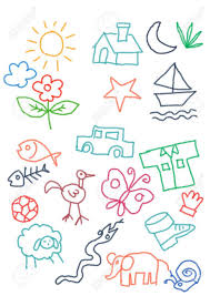 Kids doodle color and draw anything they want from easily selected colors perfect for younger kids to use.you can save them to your device or simply delete them. Kids Doodle Color Full Random Object Crayon Icon Collection Stock Photo Picture And Royalty Free Image Image 75968201