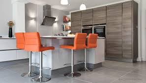 chrome breakfast bar stool orange