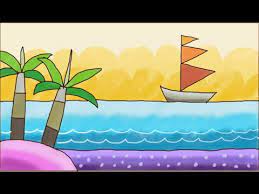 Maybe you would like to learn more about one of these? Cara Menggambar Pantai Anak Tk Dan Sd Mari Belajar Menggambar Pemandangan Youtube