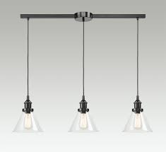 Quentin 36 wide buckeye bronze kitchen island light pendant. Industrial Kitchen Island Lighting Clear Glass Hanging Lamp 3 Light Linear Pendant Fixture Directioncorp