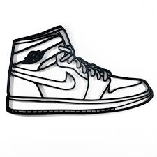 Make the specific design of your figure. Inspired Nike Jordan Air 1 Silhouette Wall Art 3d Printed Etsy