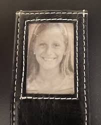 VTG Procter & Gamble Blk Leather Photo Bookmark by Alicia Klein Employee  Premium