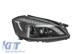 hid xenon headlights led drl suitable for mercedes s class w221 2005 2009 w222 look black carpartstuning com
