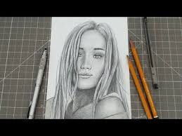 Beginners How To Draw A Person Pencil Portrait Step By Step Youtube Pencil Portrait Person Drawing Drawing People