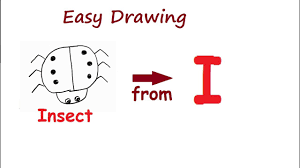 It's a complete alphabet for students that are practicing their lettering, be it just block or the more advanced 3d shapes. How To Draw Insect From Alphabet Letter I In Easy Way Step By Step For Kids Youtube