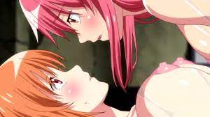 Petite pink-haired anime cutie fingering horny Yuri