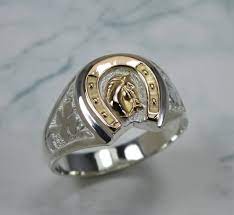 Horseshoe Ring Gold Horseshoe Silver Horseshoe Ring With Etsy In 2021 Horseshoe Ring Rings For Men Silver Rings