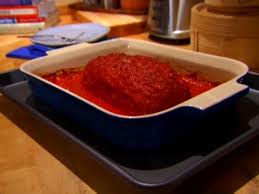 Line a baking sheet with parchment and lightly brush with oil. Bubby S Turkey Meatloaf With Red Pepper Sauce Recipe Dave Lieberman Food Network