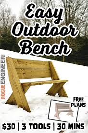 Don't forget to like and share our projects with your friends, by using the social media. Diy Outdoor Bench In 30 Mins W Only 3 Tools Plans By Rogue Engineer