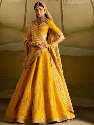 420 14781ll163755 Amber Yellow Silk Embroidered Wedding Lehenga Choli Designer Lehenga Choli Choli Designs Yellow Lehenga
