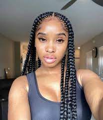 Jumbo Cornrow Braided Braided Wig Knotless Wig Full Lace Braided Wigs Cornrow Wig Braids For Black Woman Lace Braids Feed In Braids Wigs Braided Hairstyles Feed In Braids Hairstyles Girls Hairstyles Braids