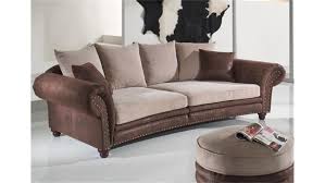 Won furniture of the year 2014 in elle swedish design awards Megasofa Chalet Stoff Braun Und Beige Mit Nagelung