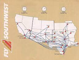 Southwest Airlines Travel Map Southwest Airlines Route Map From January, 1985. : R/Aviation