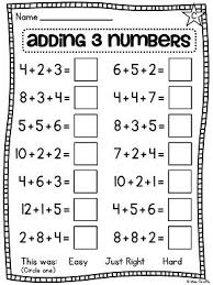 First Grade Math Unit 12 Adding 3 Numbers First Grade Math Worksheets Activities First Grade Math Math Addition Worksheets Addition Worksheets First Grade