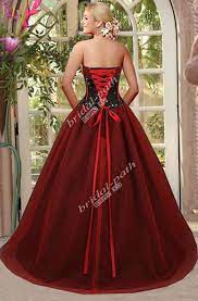 Gothic Custom Gorgeous Red Black Corset Wedding Dress Bridal Gown B1306 Trouwjurk Corset Trouwjurk Zwart Bruidskleding