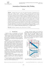 Because aluminum is so conductive, the heat of the weld puddle can be pulled away quickly. Pdf Automation Of Aluminum Alloy Welding