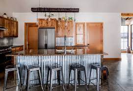 Kitchen redo kitchen backsplash new kitchen kitchen island kitchen ideas backsplash ideas black backsplash kitchen floor travertine galvanized metal three tiered stand. Galvanized Corrugated Metal Kitchen Ideas Photos Houzz