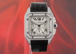 Find great deals on ebay for cartier santos 100 xl. Watch Guru Cartier Cartier Santos 100 Xl Chronograph Factory Diamond Set