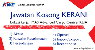 Pembantu tadbir ( perkeranian/operasi) gred n19 lokasi : Jawatan Kosong Kerani Di Klia Sepang Sepang Klia Airline