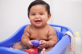 Babies born with chorioamnionitis or meconium staining need to be bathed right after delivery to reduce the risk of bacterial infection. Developmental Benefits Of Bath Time Babysparks