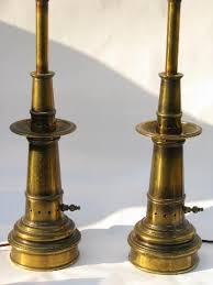 Huge Solid Brass Table Lamps Retro 1950s Vintage Stiffel Lamp Pair Brass Lamp Brass Table Lamps Table Lamp