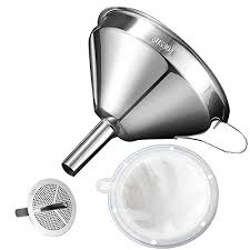 Removable strainer efficiently strains stocks, custards and sauces, or use it to filter the oil from your deep fryer. Best Funnels Buying Guide Gistgear