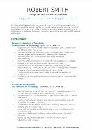 hardware technician resume samples