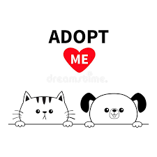 Pet adoption slogans are also helpful to encourage peoples. Adopt Me Dog Cat Face Head Hands Paw Holding Line Pet Adoption Help Homeless Animal Cute Cartoon Puppy Kitten Character Funny Stock Vector Illustration Of Doodle Comic 124760161