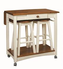 Amish Solid Wood Kitchen Island Server With Two Self Storing Bar Stools Solid Wood Kitchens Wood Kitchen Island Kitchen Design Small