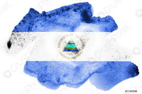 Seidene flagge von nicaragua, die auf einem isolierten weißen hintergrund mit der weißen textfläche für ihre werbebotschaft weht. Nicaragua Flagge Wird Im Flussigen Aquarell Stil Isoliert Auf Foto Vorratig Crushpixel
