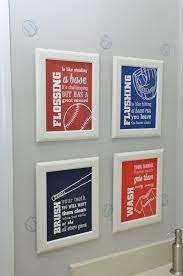 The bathroom is truly one of the most important rooms in the house. Baseball Themed Bedroom Decor Project Nursery Baseball Themed Bedroom Boys Bathroom Bedroom Themes