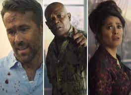 Salma hayek on working with patrick hughes pt. Ryan Reynolds Samuel L Jackson And Salma Hayek Are In Fun Yet Deadly Mayhem In Hitman S Wife S Bodyguard Trailer Bollywood News Bollywood Hungama