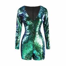 Haoduoyi New Blue Womens Size Xxl Plus V Neck Sequin