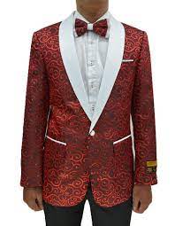 Find the perfect white tuxedo stock illustrations from getty images. Mens Swirl Diamond Pattern Tuxedo Jacket In Red White