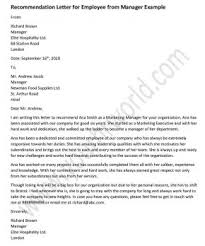 Request letter for renewal of contract. Recommendation Letter For Employee From Manager Word Doc