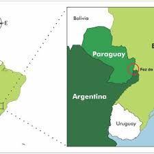 The border between bolivia and paraguay runs for 466 miles along the north western edge of paraguay, separating the alto paraguay department from bolivia. Map Showing The Location Of The Tri Border Area Foz Do Igua U Brazil Download Scientific Diagram