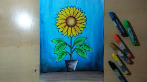 Sketsa bunga matahari dan cara mudah menggambarnya. Cara Menggambar Bunga Matahari Di Pot Youtube