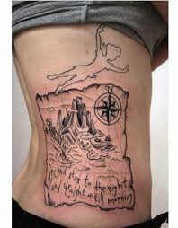 100 Magical Disney Tattoos Peter Pan Tattoo Disney Tattoos Map Tattoos