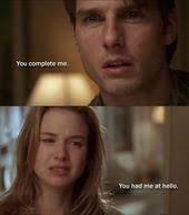 You Complete Me You Had Me At Hello Jerry Mcguire Romantic Movie Scenes Romantic Movies Romantic Movie Quotes