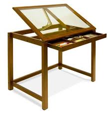 Ponderosa Glass Topped Table Art Materials Supplies Art Table Drawing Table Drafting Table