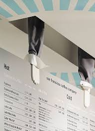 Serving coffee lovers the freshest, best cup in town. San Francisco Coffee Company Ippolito Fleitz Group San Francisco Coffee Cafe Display Signage Design