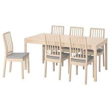Ekedalen Henriksdal Table Et 6 Chaises Bouleau Orrsta Gris Clair Ikea Table Et Chaises Ensemble Table Et Chaise Chaise Ikea