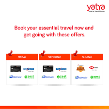 Flight & hotel discount offers with digismart credit card. Yatra Com On Twitter Looking For Offers For Your Essential Travel Now Travel Any Day As Offers Follow You All The Way With These Amazing Banks With Great Discounts Click Here For Bookings
