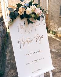 Rose Gold Welcome Sign Rose Gold Wedding Sign And So The Adventure Begins White Welcome Sign Rose Gold Engagement Party Wedding Signs Wedding Welcome Board