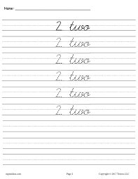 For more artistic styles, you will want to look. Cursive Handwriting Number Tracing Worksheets 1 20 Supplyme